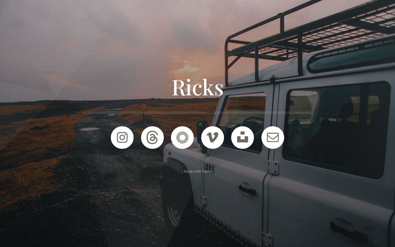 Carrd profile picture for @ricks
